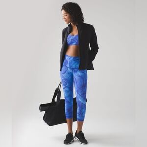 Lulu🍋 Lululemon Wunder Under Crop  (Hi-Rise) (21")Midnight Tulle Multi Size 8